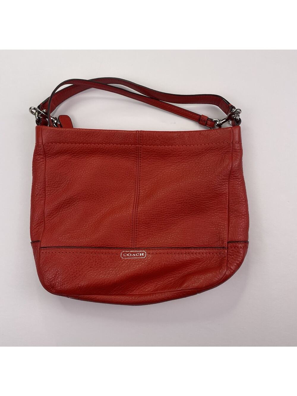 Coach Pursue Park Pebble Leather Red Mini Duffle Crossbody Bag Should Strap